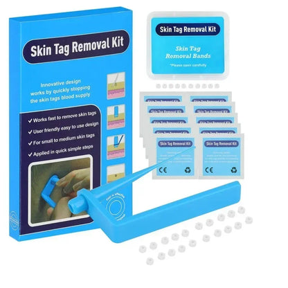 Skin Care Rubber Bands & Skin Tag Remover Kit — Mole & Wart Removal Tool for Face Care, Green Beauty & Health
