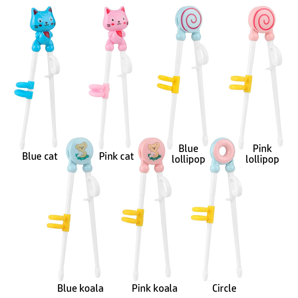 Cartoon Animal Training Chopsticks - Reusable Kids Learning Chopsticks for Baby Self-Feeding