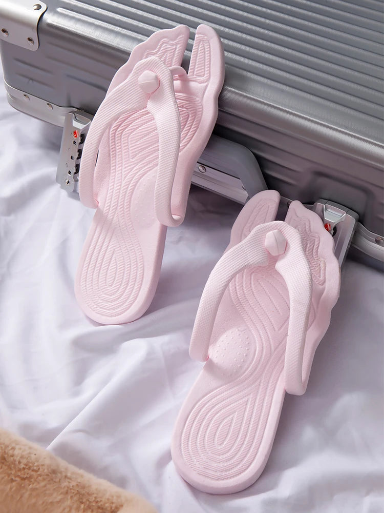 Portable Folding Travel Slippers – Non-Slip Beach & Hotel Flip-Flops for Couples