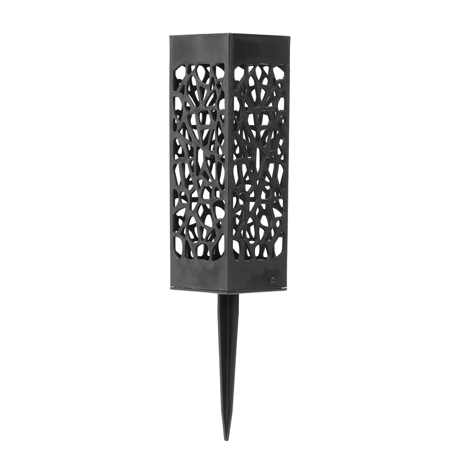 1/2/4PCS Cemetery Vase Decorations – Black Plastic Hollow Flower Holder with Long Spike, 7.28x2.17x2.17 Inch for Grave Markers