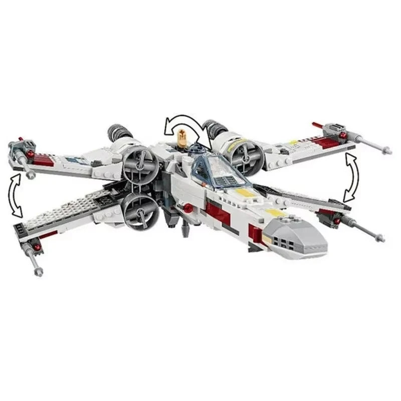 MOC 75301 Space Wars X-Wing Fighter Building Block – Model Bricks Toy for Kids & Adults, Birthday & Christmas Gift