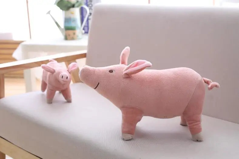 25cm Lifelike Cartoon Pig Plush Toy — Soft Stuffed Animal Doll, Kawaii Birthday Gift for Girls