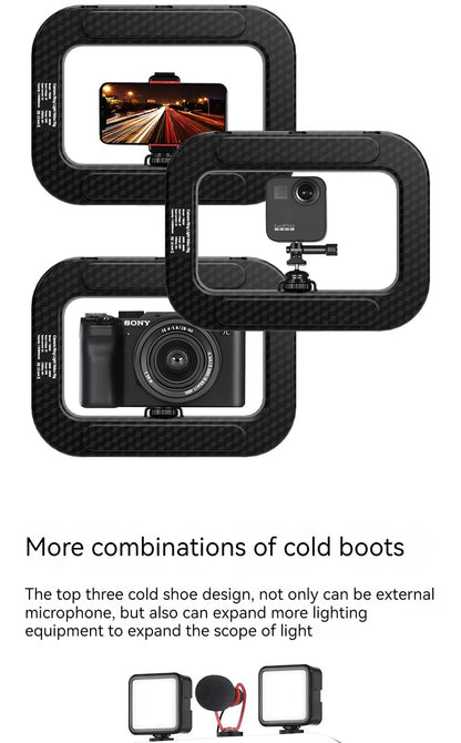 New Handheld Ring LED Light – Rechargeable Portable Fill Light for Mobile Phone, Live Broadcast, Photography, and Selfies