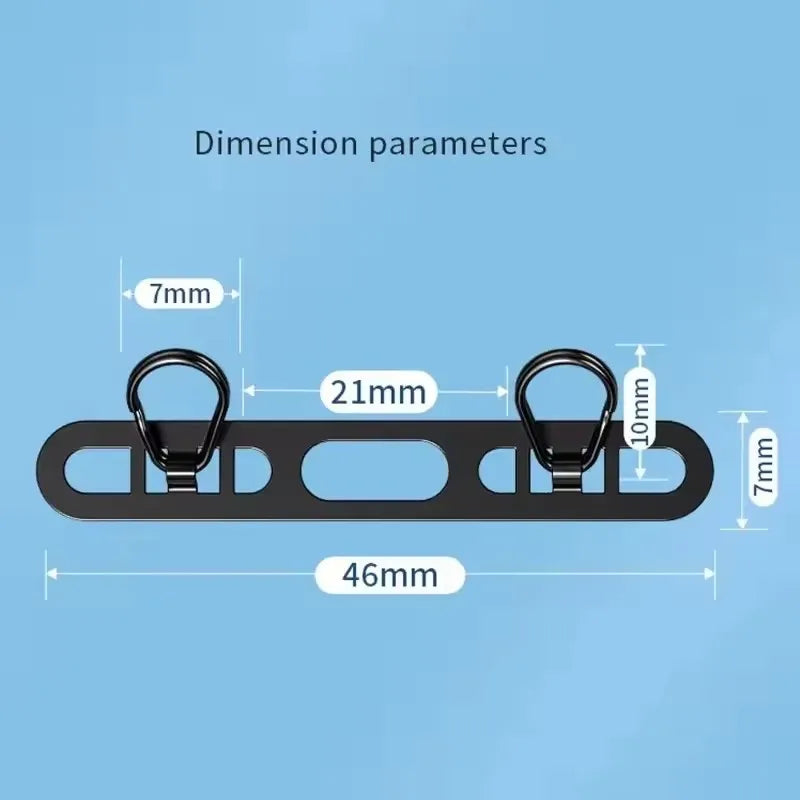 Metal Phone Lanyard Patch Set 1/2/3Pcs – Stainless Steel Side Clip Connector with Double Buckle for iPhone Strap Gasket Attachment