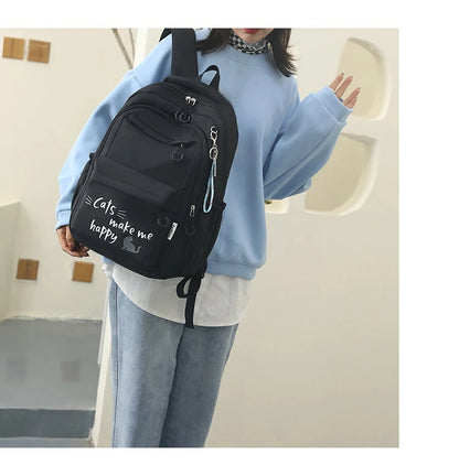 Teen Girls School Backpack | Pink Waterproof Bag for Primary & Middle School Students