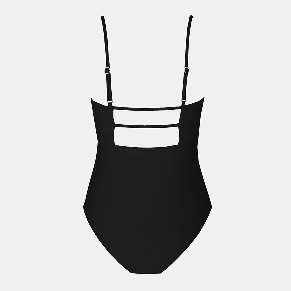 CUPSHE Leaf Print Square Neck One-Piece Swimsuit for Women – Sexy Backless Shirred Monokini Swimwear 2023 Beach Bathing Suit