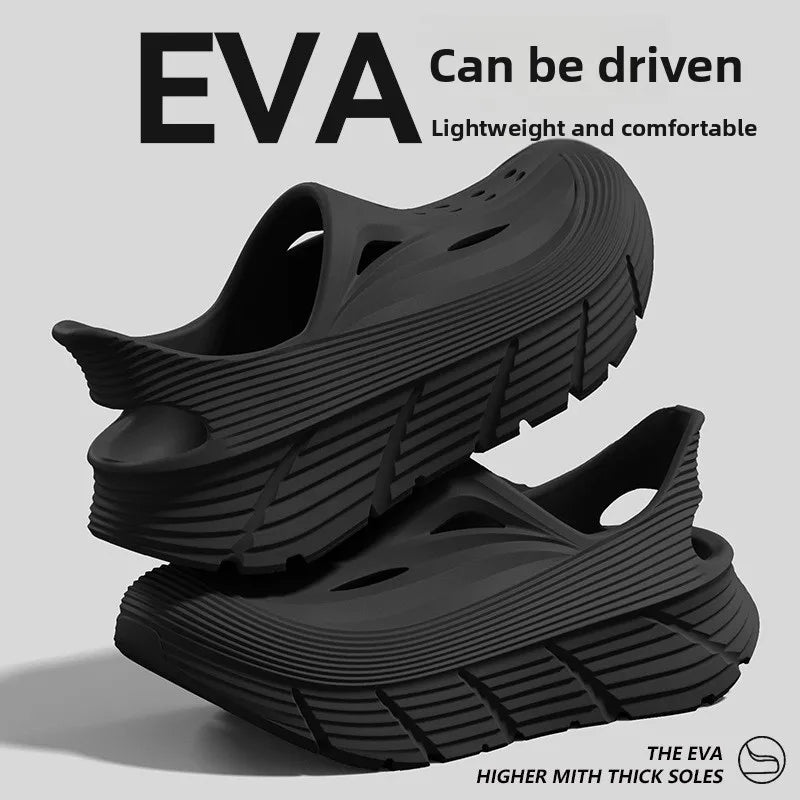 Men’s Summer EVA Slip-On Shoes - Non-Slip Breathable Outdoor Casual Slippers