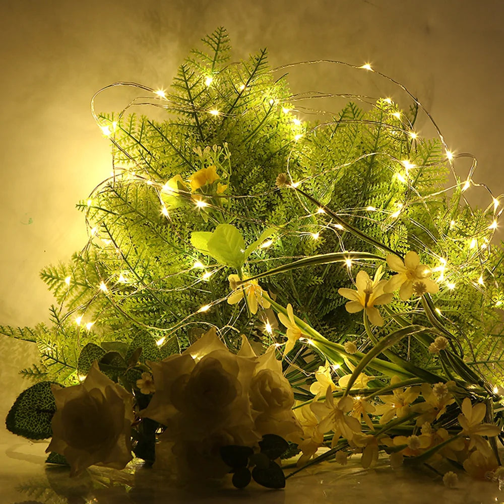 LED Copper Wire Fairy Lights - Waterproof Battery Operated String Lights for Wedding, Party, Christmas & DIY Decorations