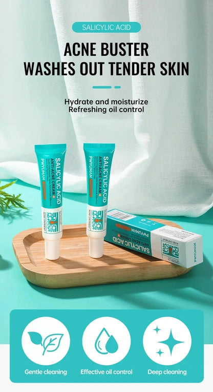 Effective Acne Removal Cream – Anti-Acne Gel for Redness, Pimples, Deep Pore Cleaning & Oil Control Skin Care