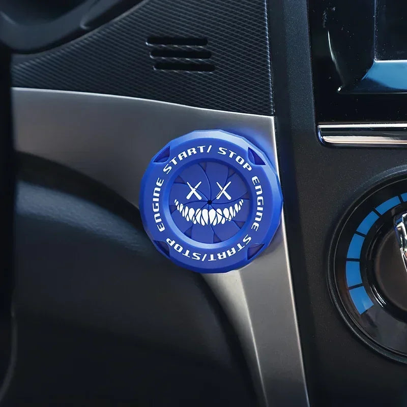Car One-Key Start/Stop Button Cover – Engine Ignition Protective Sticker for Car & Motorcycle Interior Decoration