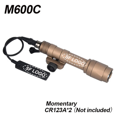 PEQ-15 Tactical SureFire M600C/M300A Flashlight — AR15 Airsoft Dual Control Switch with Red/Green/Blue Laser, Hunting Accessory