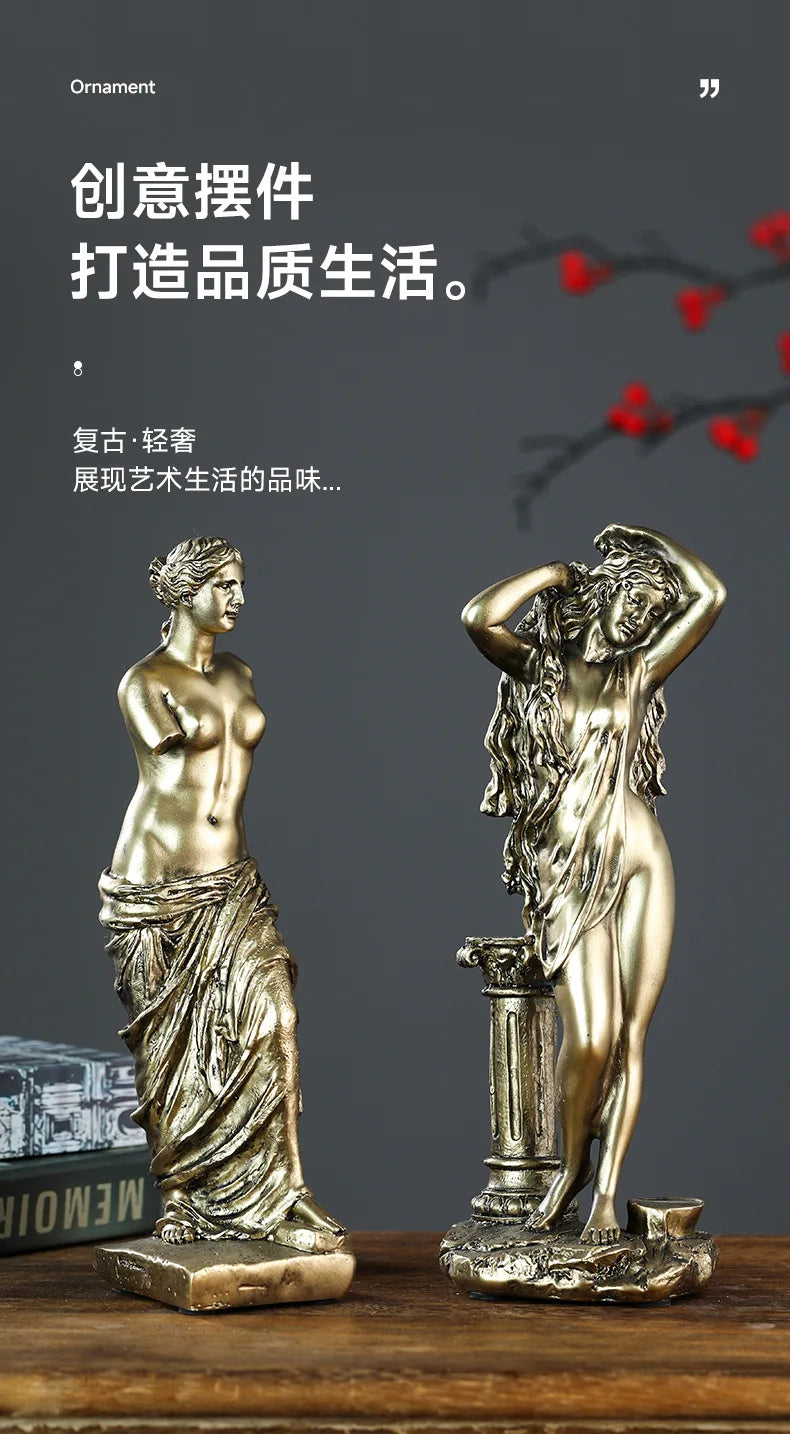 Resin Venus Statue — Greek Mythology Aphrodite Figurine for Nordic Home Decor & Art Room Display