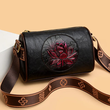 Casual Women’s Handbag – Soft Leather Shoulder & Crossbody Bag, 2024 Fashion Print Messenger Tote Bag Sac A Main
