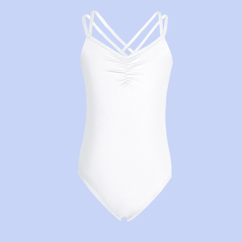 Girls Ballet Leotard - Crisscross Back Dancewear Outfit for Toddler Gymnastics & Stage