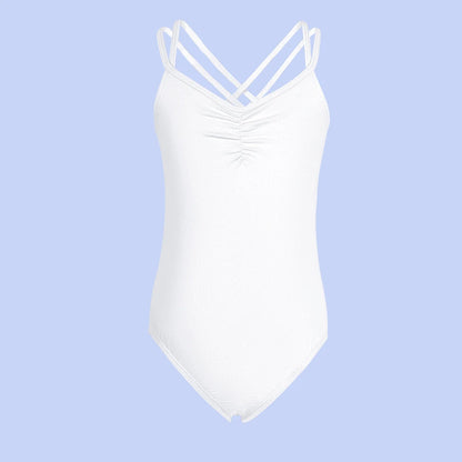 Girls Ballet Leotard - Crisscross Back Dancewear Outfit for Toddler Gymnastics & Stage