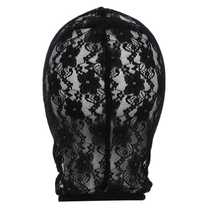 Gothic Lace & Velvet Face Mask - Halloween Masquerade Carnival Costume Headpiece