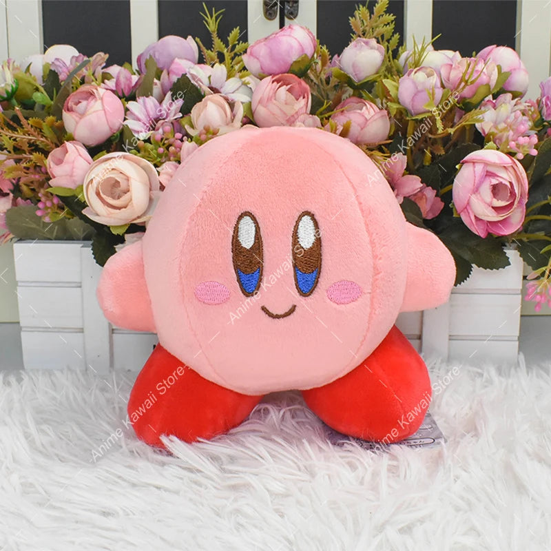 4 Styles Kirby Plush Doll – Pink, Yellow & Green Anime Stuffed Toy for Kids’ Christmas & Birthday Gifts