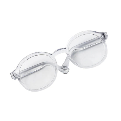 6.5cm Transparent Plastic Glasses for BJD Dolls, Labubu, MSD, SD, EXO - Sunglasses for 1/8, 1/6, 1/3, 1/4 Plush Dolls