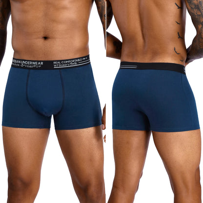 6-Pack 2024 Men’s Boxer Briefs – Cotton Fashion Underwear Set for Homme, Luxury Comfort Shorts