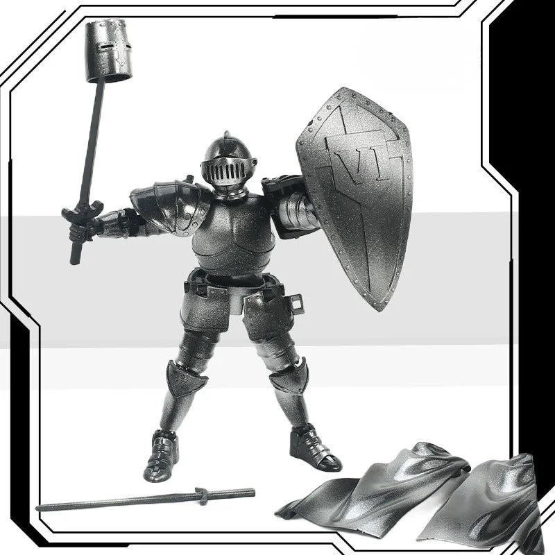 Medieval Knight Lucky 13 Action Figure – Movable Joint 3D Building Block Toy for Boys & Gift