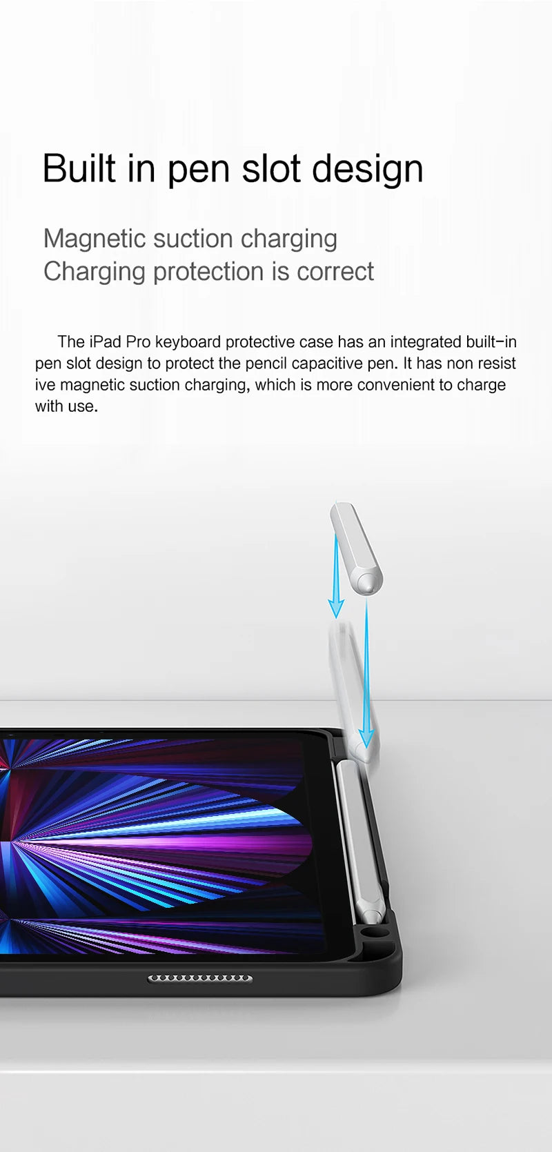 AJIUYU Keyboard Case for iPad Pro 11" & 12.9" (2018-2022) – Backlit Smart Keyboard with TouchPad for iPad Air & 10.2"