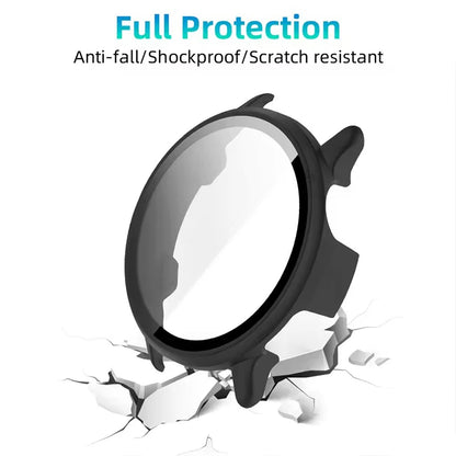 Tempered Glass Screen Protector + Case for Garmin Vivoactive 6 – All-Around Hard Bumper Cover