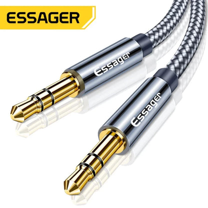 Essager 3.5mm Male to Male Aux Audio Cable — Speaker Wire for Car, Headphones, Samsung & Xiaomi