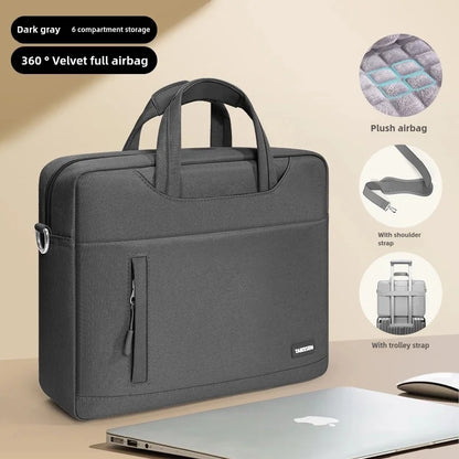 Business Laptop Bag Case - Shoulder Tote Briefcase for 13, 15, 17 Inch MacBook, HP, Huawei, Asus, Dell - Handbag Style