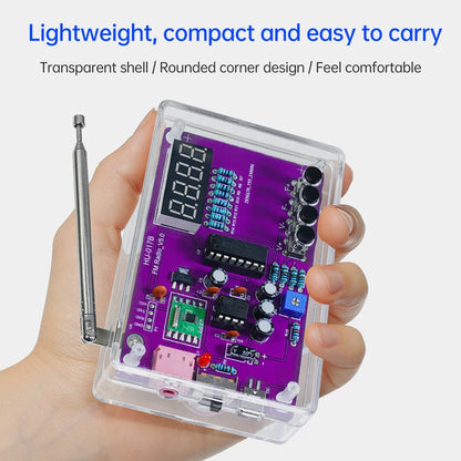 RDA5807S DIY FM Radio Kit - 87–108MHz Adjustable Frequency Digital Display Soldering Project for Electronics Practice