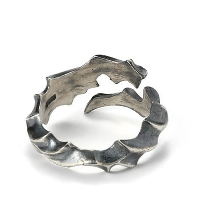 925 Silver Retro Vine Branch Ring for Men – Creative Open Adjustable Finger Jewelry