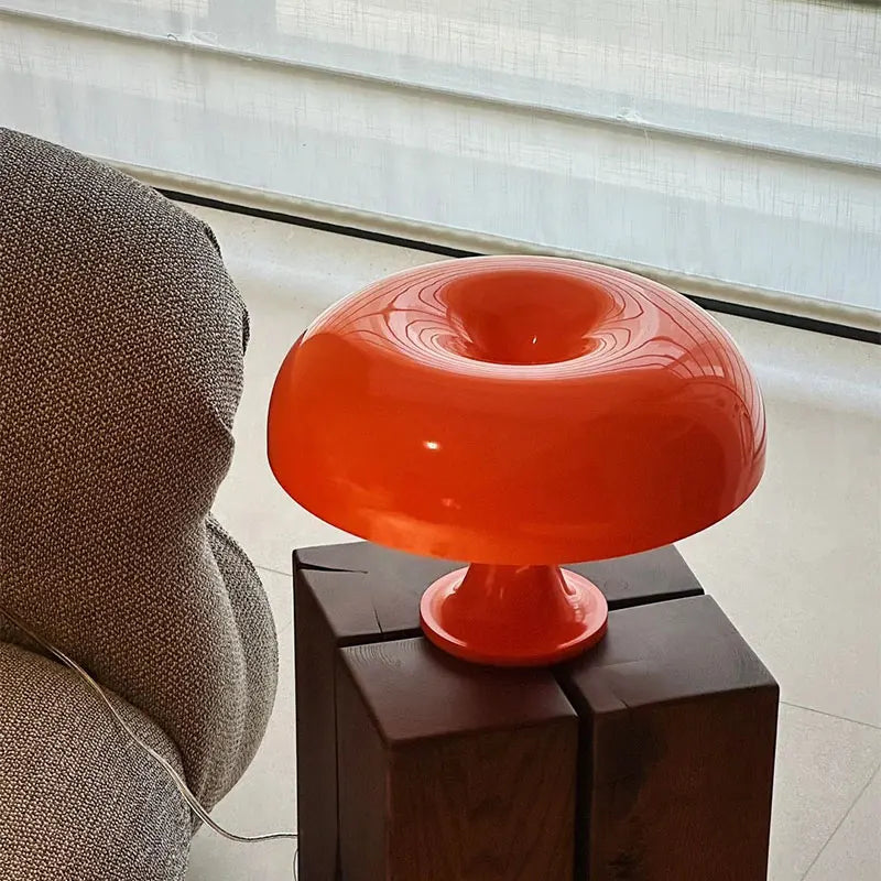 LED Mushroom Table Lamp – Modern Minimalist USB Desk Lamp with 3-Color Dimming for Bedroom & Hotel Lighting