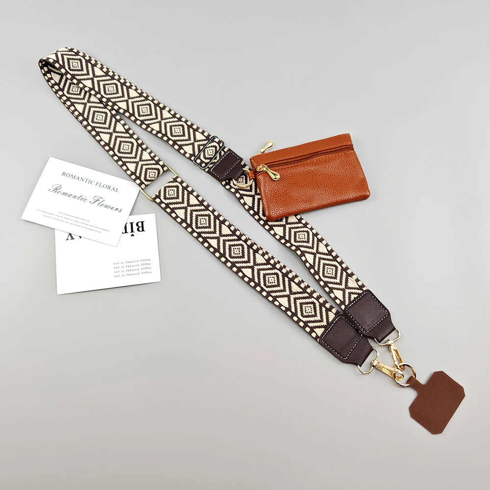 Adjustable Crossbody Mobile Phone Lanyard Strap – Anti-Lost Cell Phone Case Pendant with Zippered Wallet, Card Gasket & Coin Purse