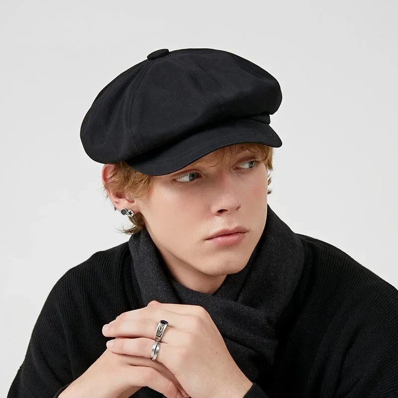 Fashion Beret Hat for Men and Women - Spring Summer Versatile Classic Casquette, Retro Octagonal Painter Sun-Cap for Teens