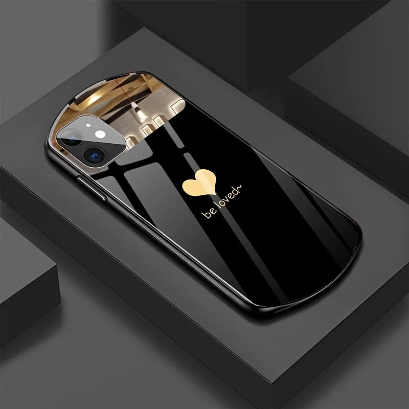 Fashionable Glass iPhone Case - Anti-Drop & Shockproof Protective Back Cover for Pro, Max & Plus Models