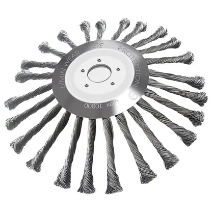Universal Steel Wire Weed Brush Cutter Head for Lawn Mower – 4/5/10 Inch Grass Trimmer Disc Garden Weeding Tool Attachment