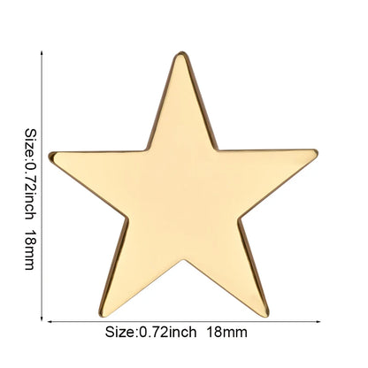 Baby Blue Metal Star Lapel Pin Brooch – Colorful Enamel Star Badge Accessories for Jackets, Bags & Fashion Outfit Decor