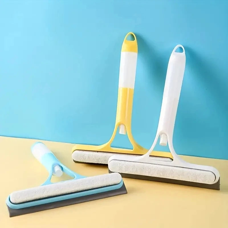 3-in-1 Multi-Function Glass Cleaner – Household Mirror Scraper with Watering Can & Window Scraper Tool
