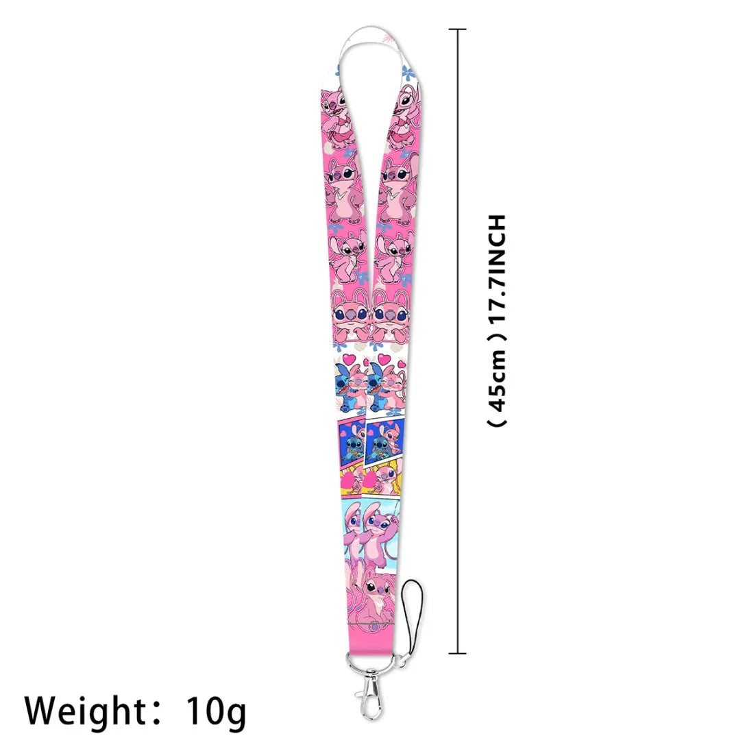 Cute Alien & Angel Cartoon Credential Holder Lanyard for Key, Card Badge & Gym Accessories