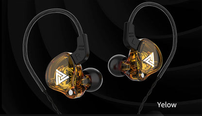 QKZ AK6 In-Ear Earphones - 6 Dynamic Drivers, Stereo Headphones with Mic, Sports HIFI Subwoofer Monitor Earbuds