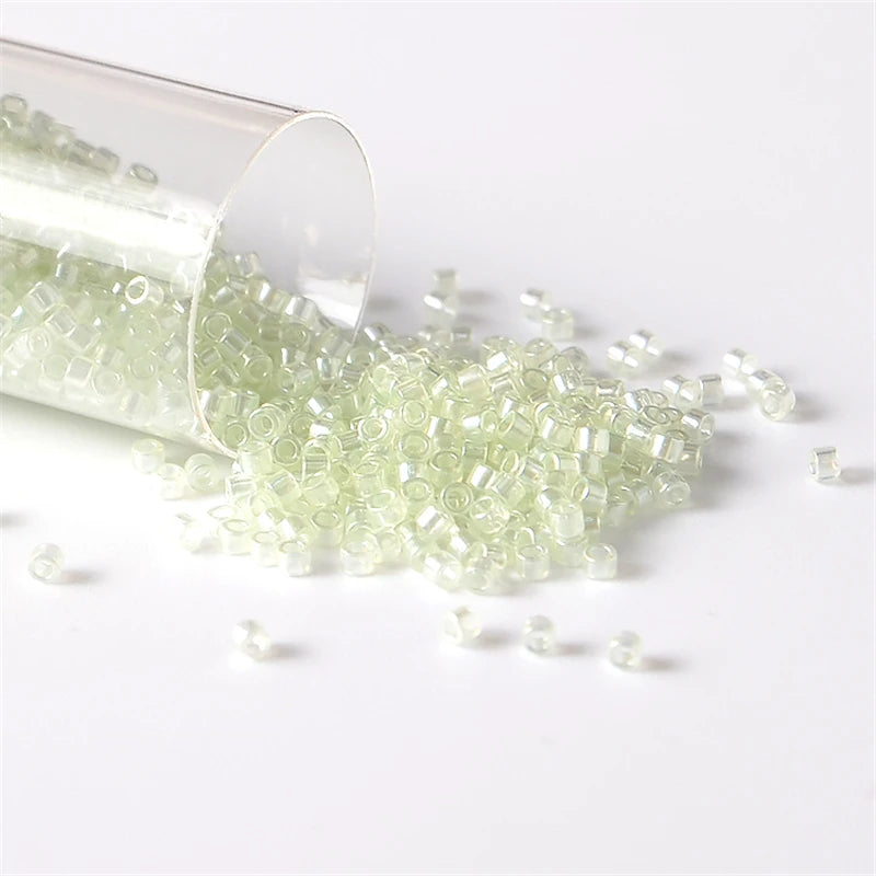 Miyuki Delica 11/0 Seed Beads - Glazed Luster Glass Beads for DIY Jewelry Making