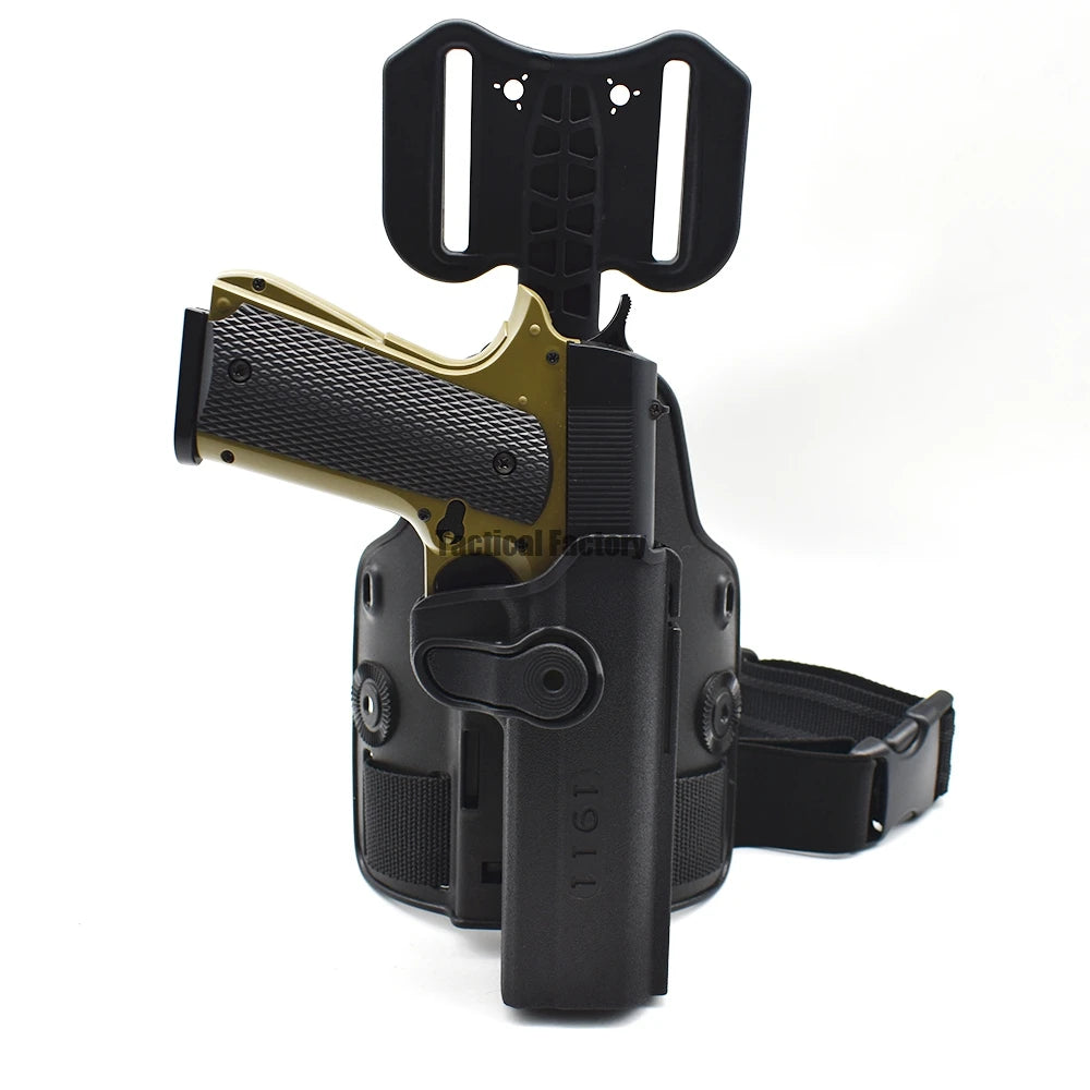 Outdoor Tactical Thigh Drop Leg Holster - Compatible with Glock 17, Beretta M9, Colt 1911, PX4 Storm for Hunting