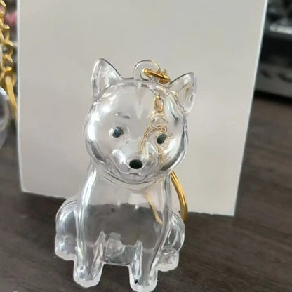 Cute Dog Hair Storage Pendant Keychain – Couple Bag Charm, Car Keychain Jewelry, Souvenir Gift & Decoration Accessory