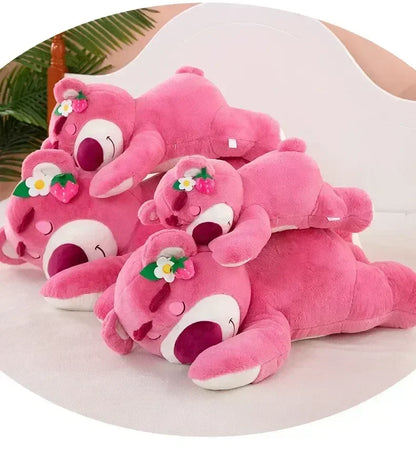 Disney Toy Story Lotso Plush – 90cm Cute Strawberry Bear Sofa Pillow, Stuffed Toy Gift for Kids and Girls