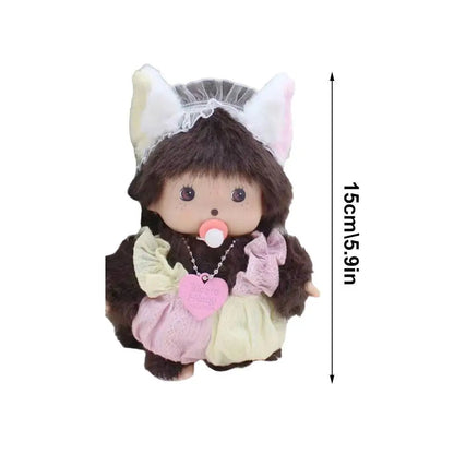 15cm Monkey Monqi Plush Toy – Cute Street Boy Doll for Bedroom Decor & Children’s Birthday Gift