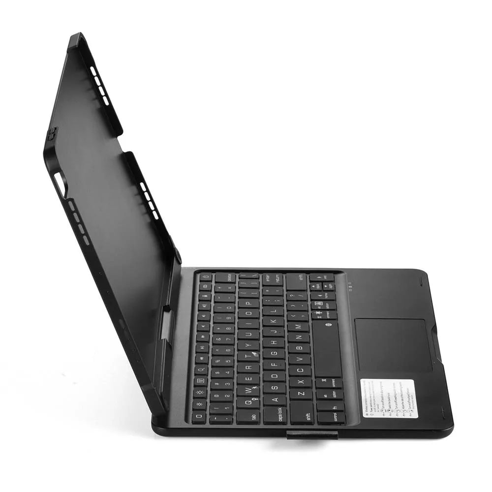 iPad Case with Bluetooth Keyboard — 360° Rotatable Foldable Stand, Pen Slot & RGB Backlight for iPad Air 11/10.9-inch Models