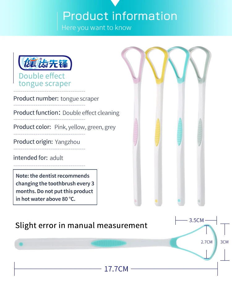Tongue Scraper & Brush for Adults & Kids – Oral Care Tool to Eliminate Bad Breath Fast and Ensure Fresh Breath