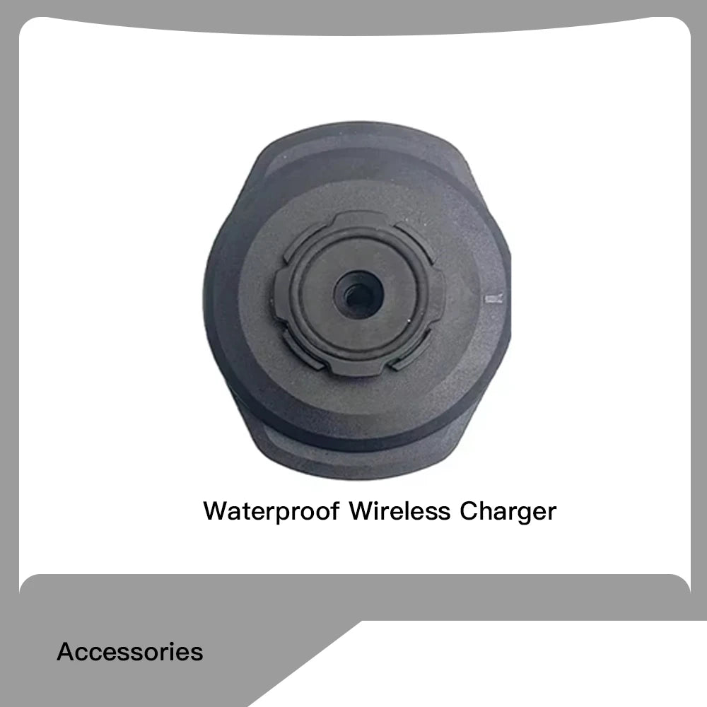 Motorcycle Handlebar Stem Fork Phone Mount — Vibration Dampener with MAG Universal Adapter, Wireless Charger & Mirror Brake Compatible