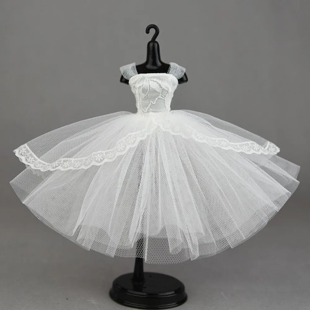 Mini Black Princess Doll Dress – Multilayer Lace Tutu Party Outfit for Blythe & BJD Dolls