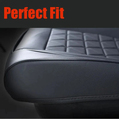 Universal PU Leather Car Seat Cover - Front Seat Cushion Protector Mat
