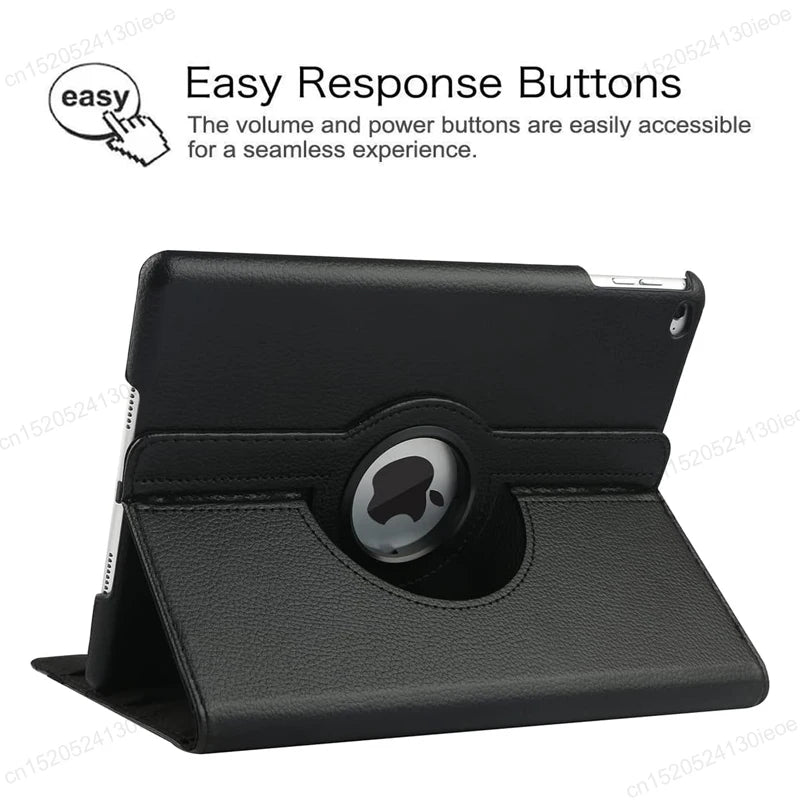 360° Rotating iPad Case - Protective Tablet Cover with Stand for iPad Pro Air 10.9 10.5 10.2 9.7 Inch Models